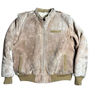 Alvin Josef Men's Vintage 70s Suede Leather  Jacket. Large THRASHED